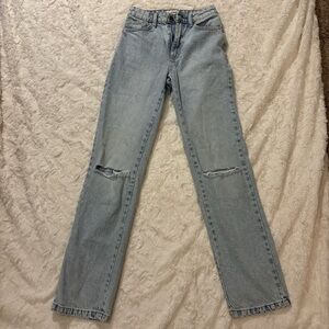 Cotton On Light Blue Straight Leg Jeans